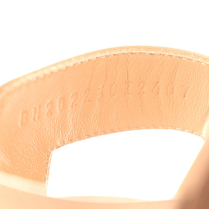 Hermes Box Calfskin Oran Sandals 37.5 Beige Nude 8 of 8