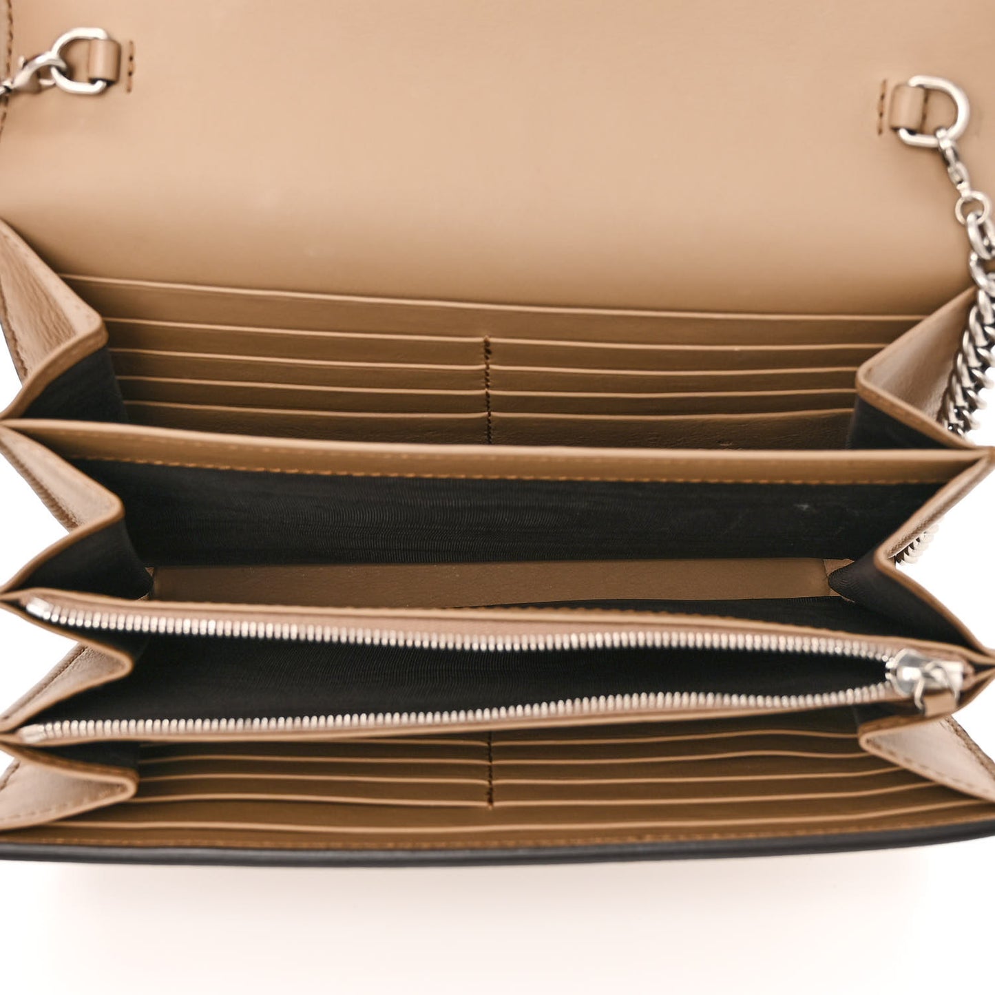 Suede Mini Dionysus Chain Wallet Taupe