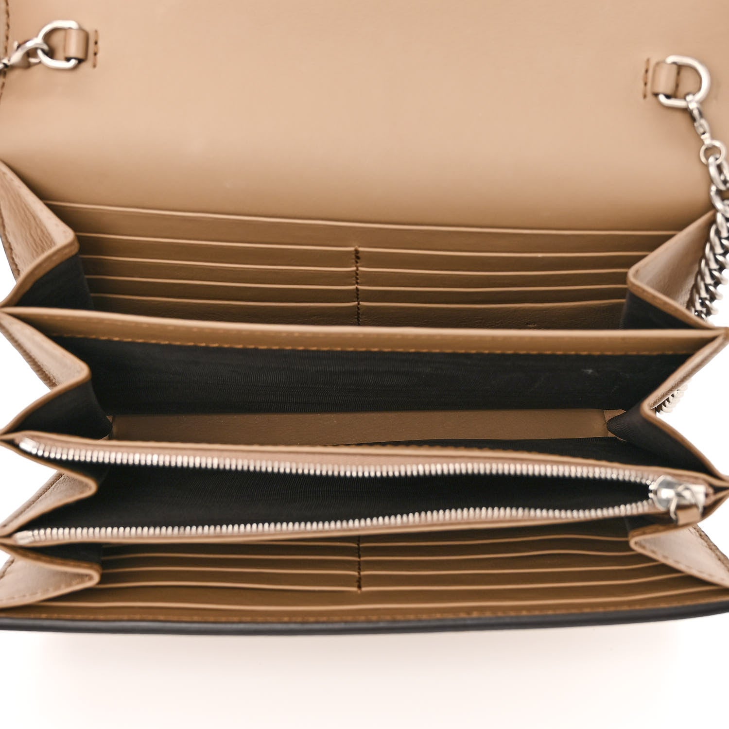Gucci Suede Mini Dionysus Chain Wallet Taupe 5 of 12