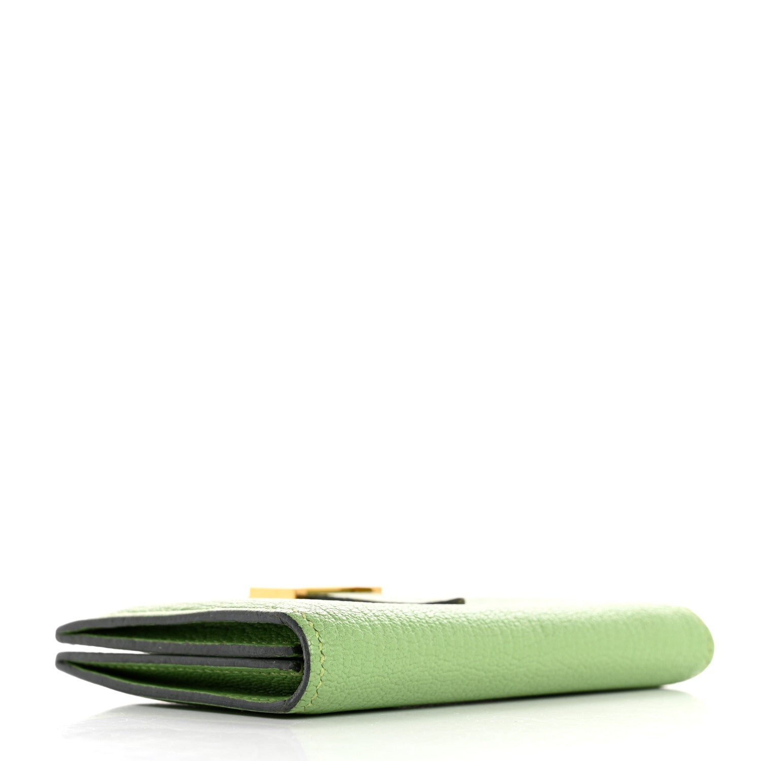 Hermes Chevre Mysore Bearn Card Holder Wallet Vert Criquet 4 of 13