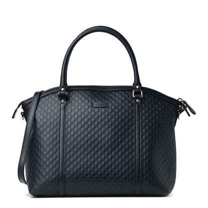 Gucci Soft Microguccissima Dome Satchel Navy 1 of 4