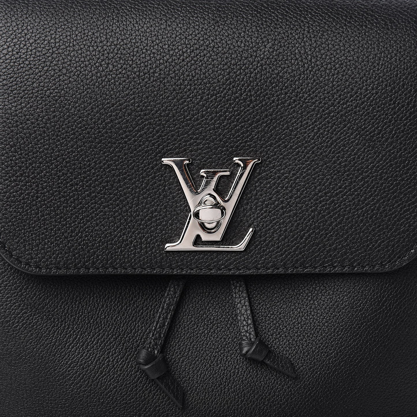 Calfskin Lockme Backpack Black