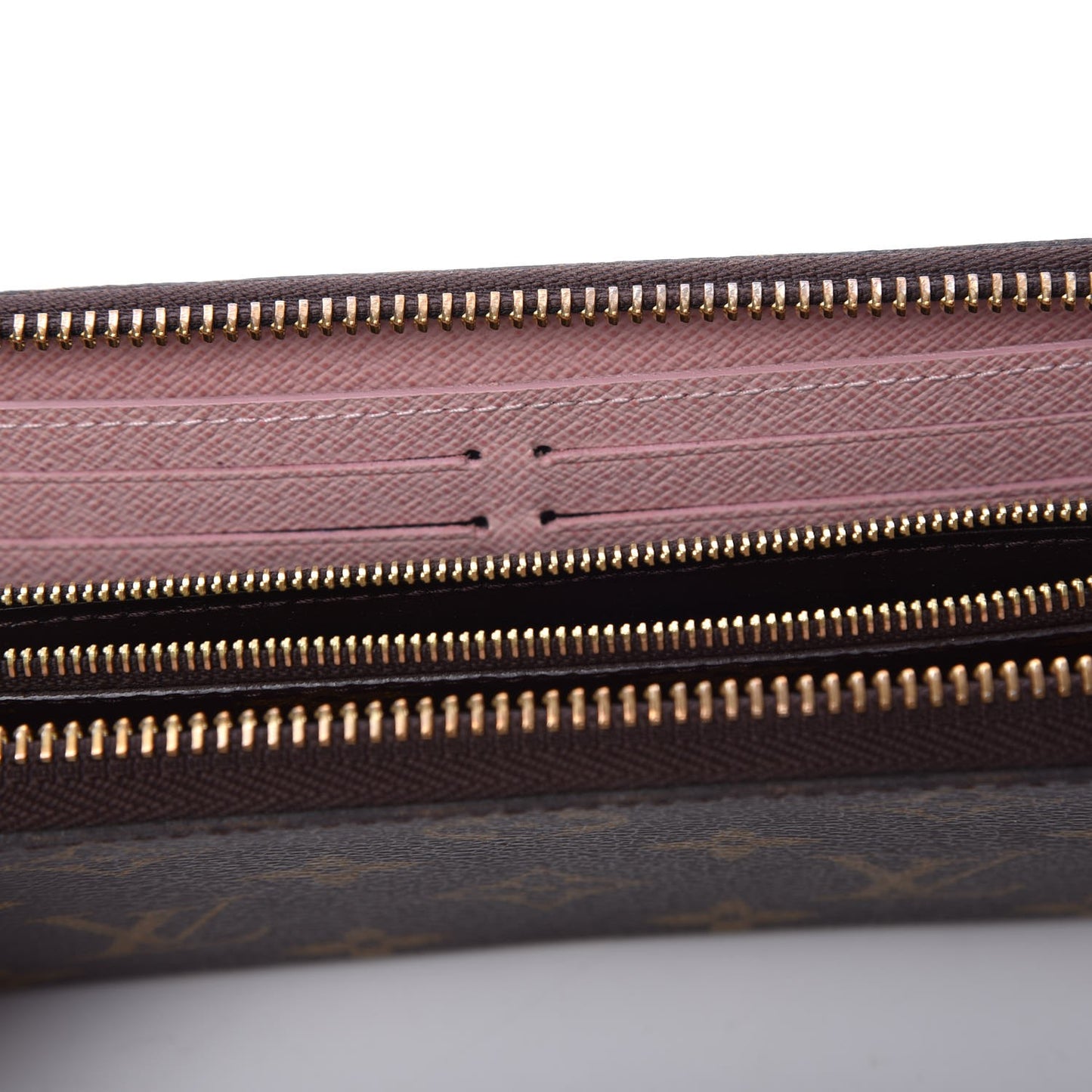 Monogram Clemence Wallet Rose Ballerine