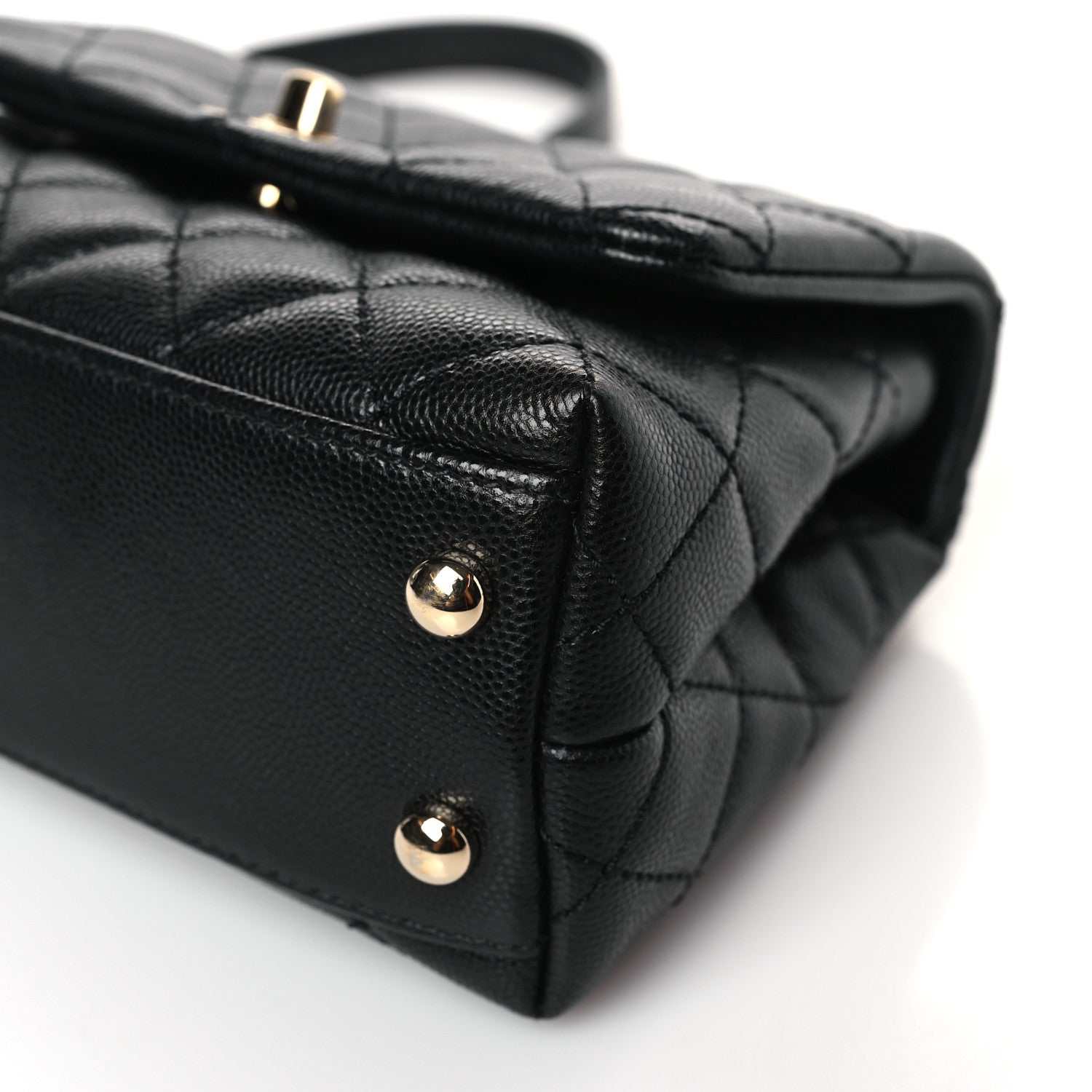 Chanel Caviar Quilted Extra Mini Coco Handle Flap Black 9 of 10