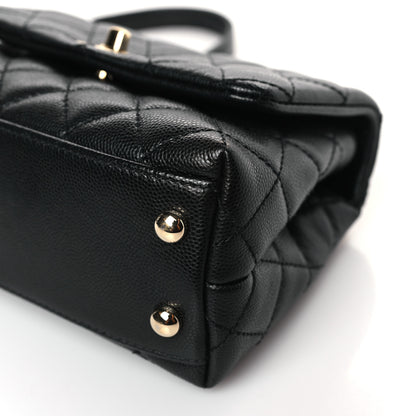 Chanel Caviar Quilted Extra Mini Coco Handle Flap Black 9 of 10