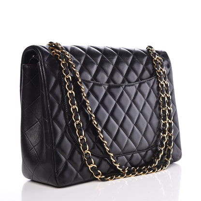 Chanel Lambskin Quilted Maxi Double Flap Black 3 of 10