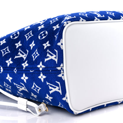 Louis Vuitton Jacquard Velvet Monogram LV Match Neverfull MM Bleu 8 of 9