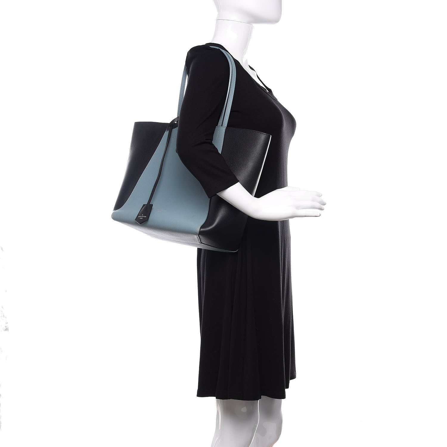 Louis Vuitton Calfskin Lockme Cabas Sky Black 3 of 9