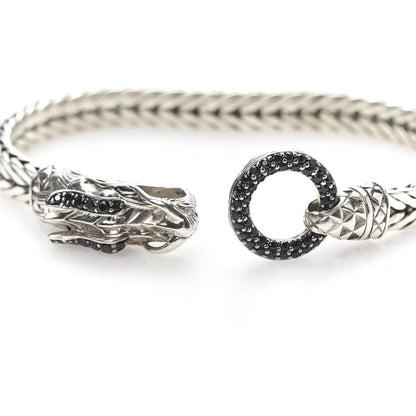 John Hardy Sterling Silver Black Sapphire Legends Naga Station Bracelet 5 of 5