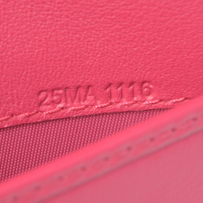 Christian Dior Patent Cannage Lady Dior Card Holder Fuchsia 9 of 9