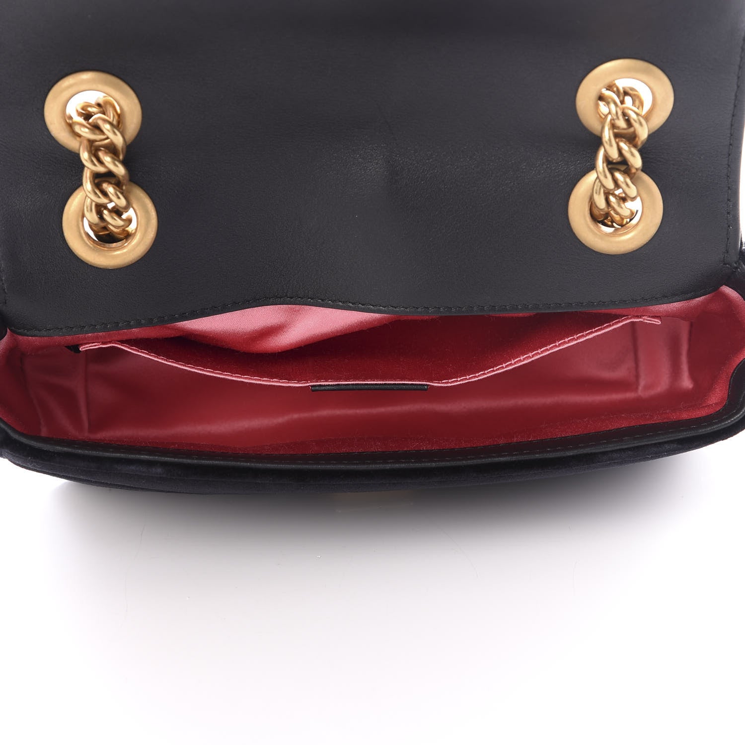 Gucci Velvet Matelasse Mini GG Marmont Shoulder Bag Black 4 of 9