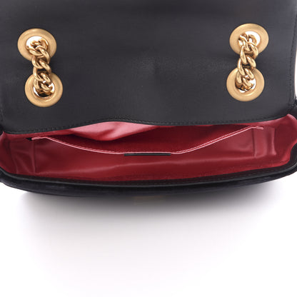 Gucci Velvet Matelasse Mini GG Marmont Shoulder Bag Black 4 of 9