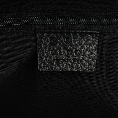 Gucci Pebbled Calfskin Bamboo Tassel Tote Black 6 of 13