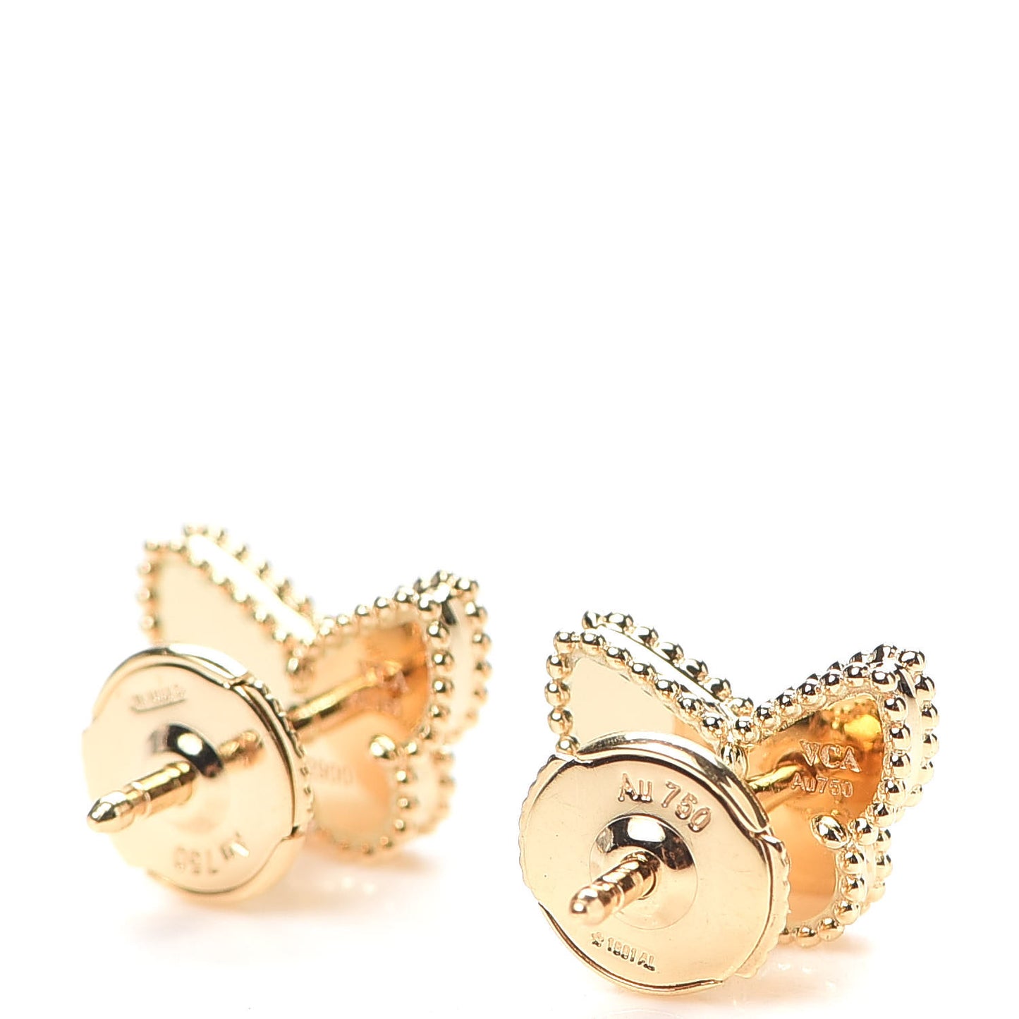18K Yellow Gold Mother of Pearl Sweet Alhambra Butterfly Earrings