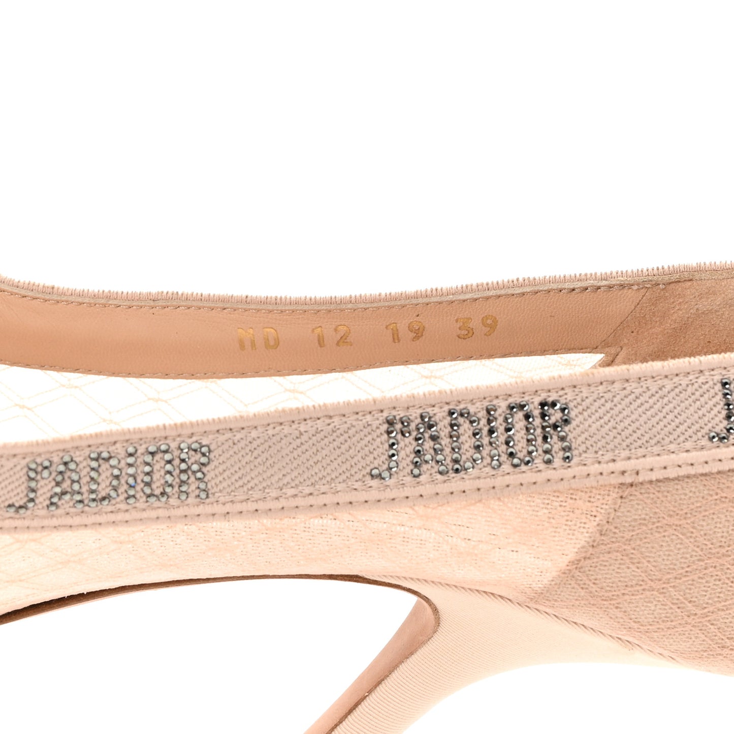 Mesh Ribbon Crystal J'Adior 100mm Pumps 39 Beige