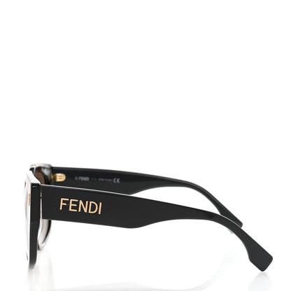 Fendi Acetate Fendi Butterfly Sunglasses FE40017I Shiny Acqua Grey Havana Dark Brown 3 of 8