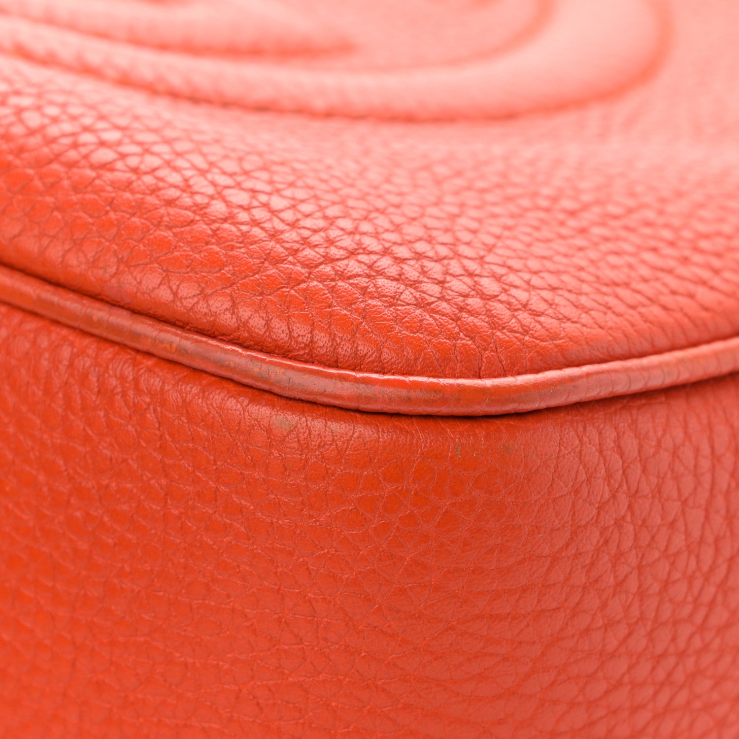 Gucci Pebbled Calfskin Small Soho Disco Bag Sun Orange 9 of 13