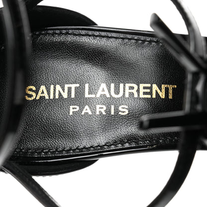 Saint Laurent Patent Cassandra 100 Sandals 38 Black 7 of 8