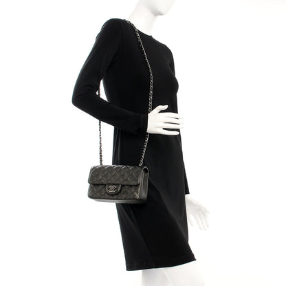 Chanel Caviar Quilted Mini Rectangular Flap Dark Charcoal 2 of 8
