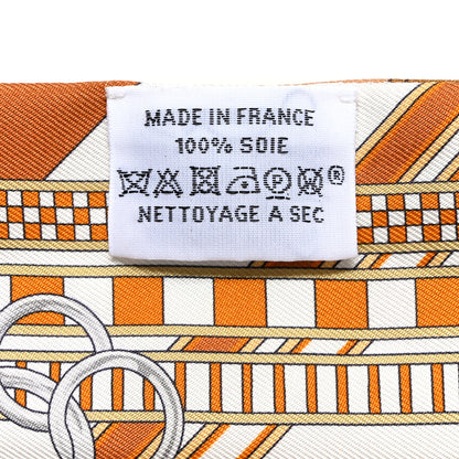 Hermes Silk Brides et Gris Twilly Caramel White Bronze 3 of 6