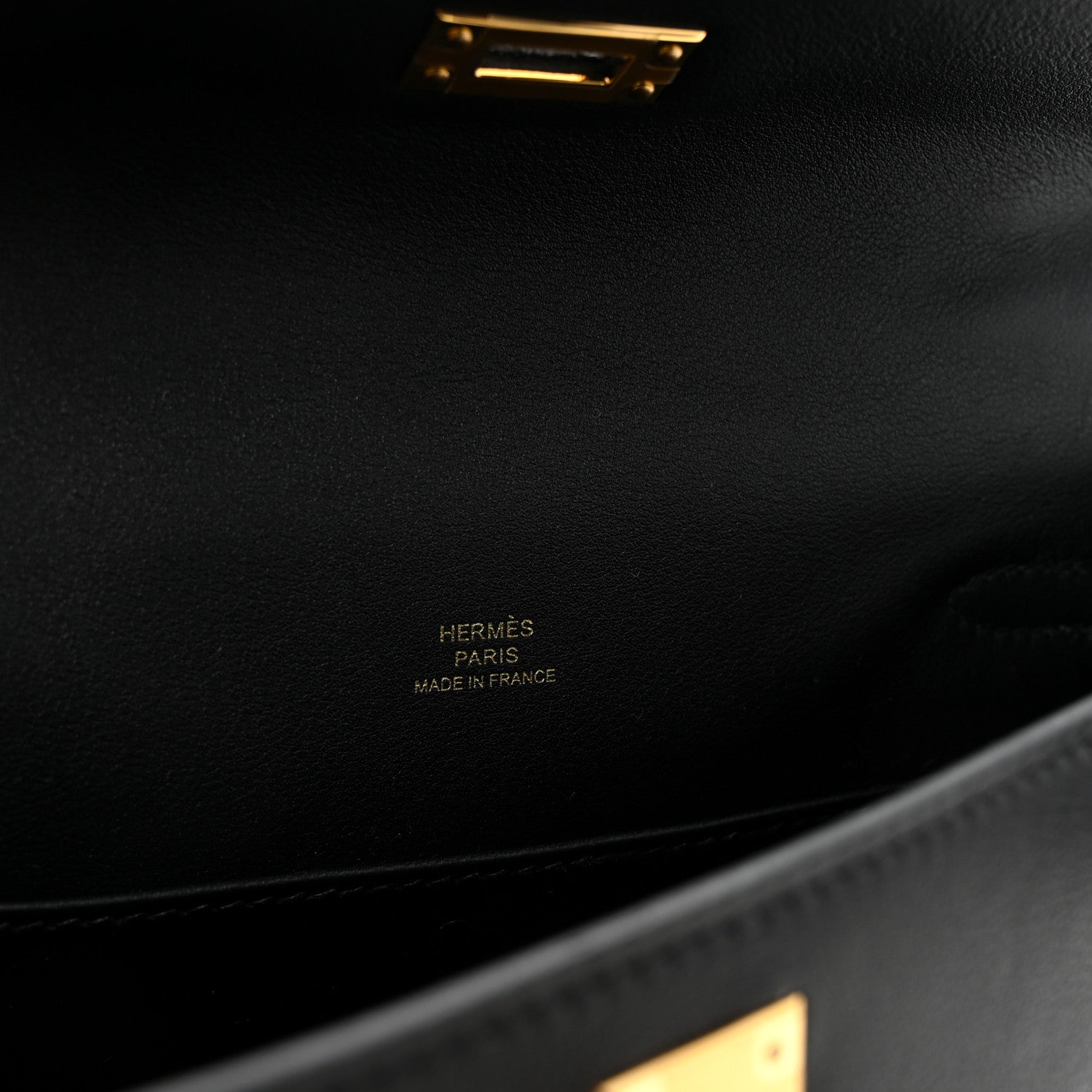 Hermes Swift Kelly Pochette Clutch Black 6 of 7