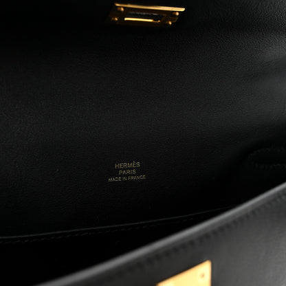 Hermes Swift Kelly Pochette Clutch Black 6 of 7