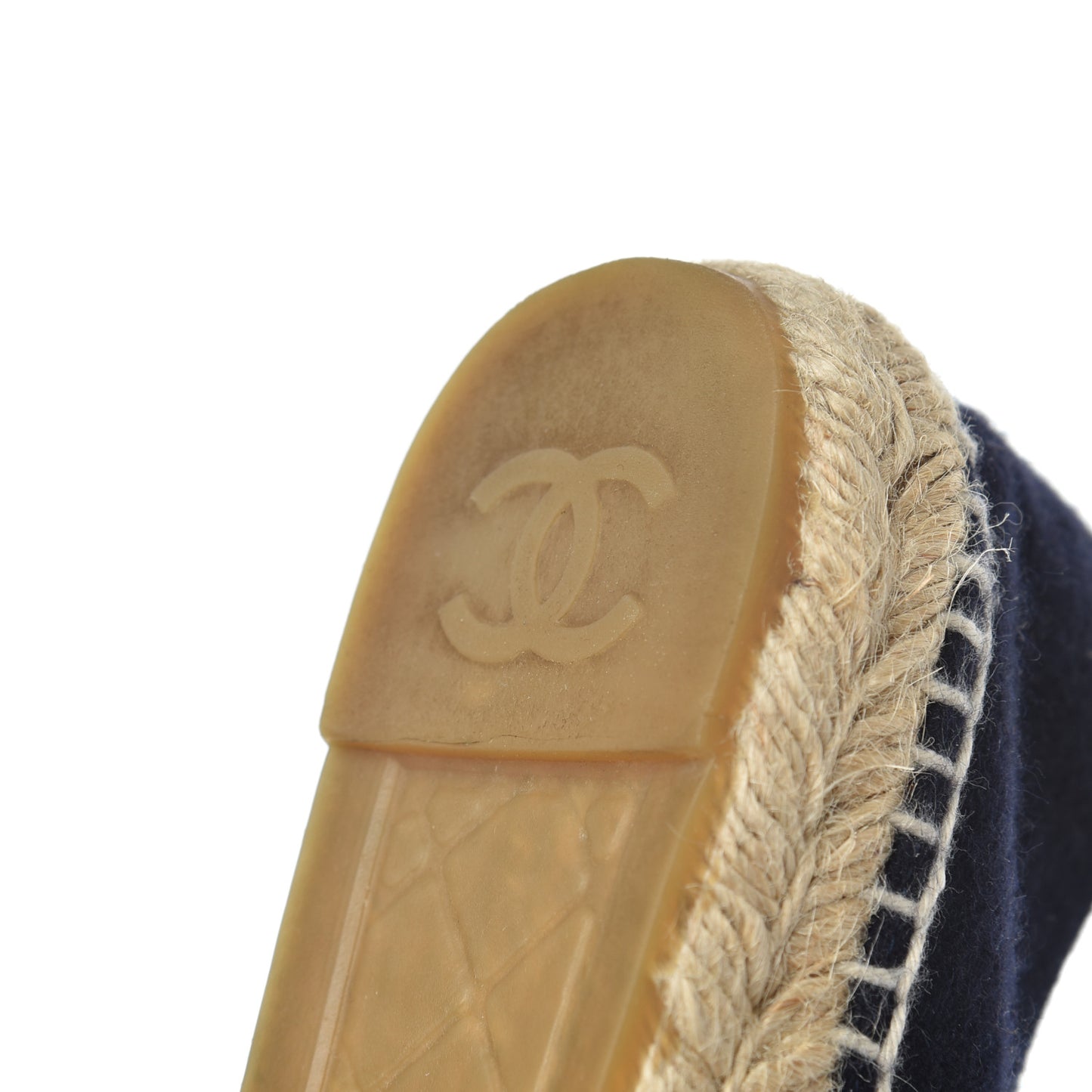 Velvet Tweed CC Espadrilles 38 Navy Grey