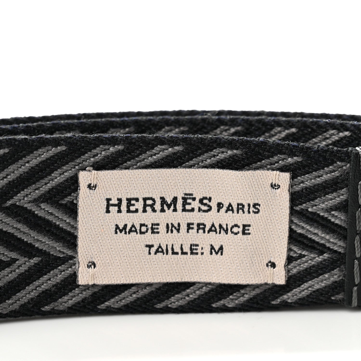 Hermes Toile Sombrero Calfskin 32mm H Belt Strap Medium Black Graphite 3 of 5