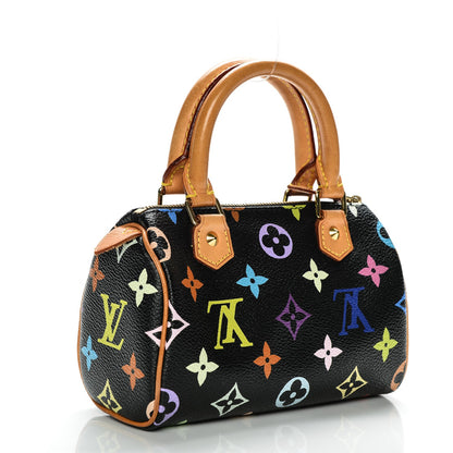 Louis Vuitton Monogram Multicolor Mini Sac HL Speedy Black 3 of 6