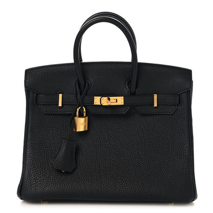Hermes Togo Birkin 25 Black Black 1 of 12