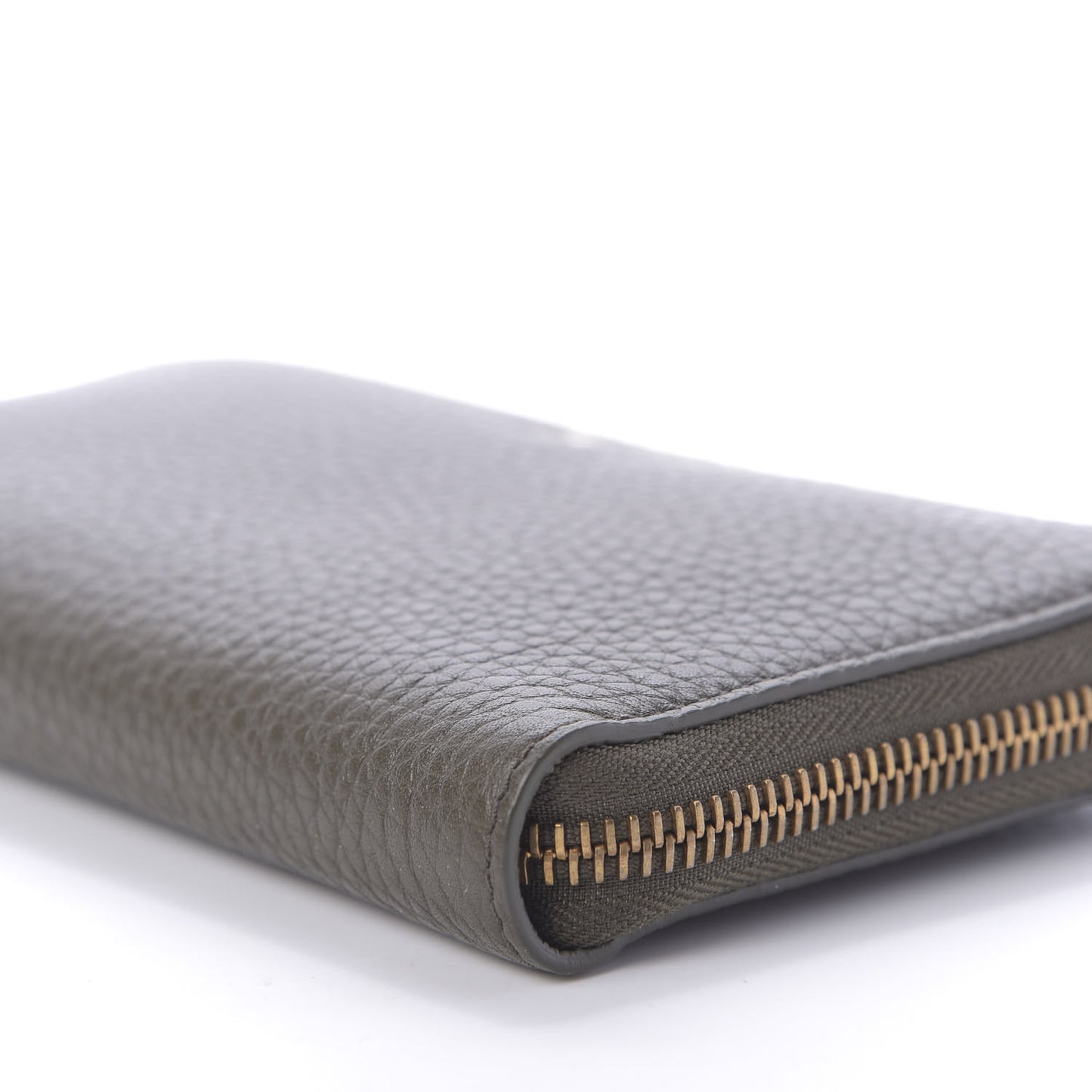 Grained Calfskin TF Zip Around Wallet Graphite