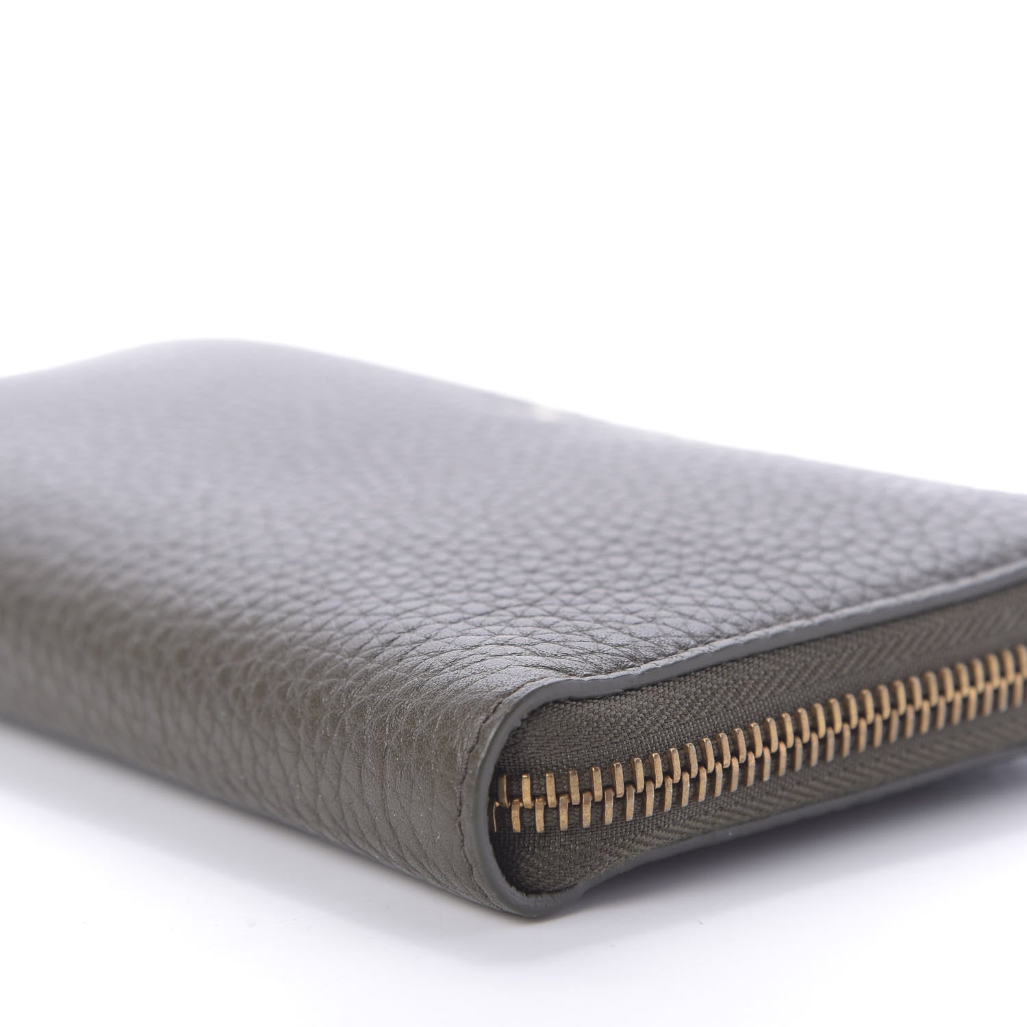 Tom Ford Grained Calfskin TF Zip Around Wallet Graphite 7 of 8