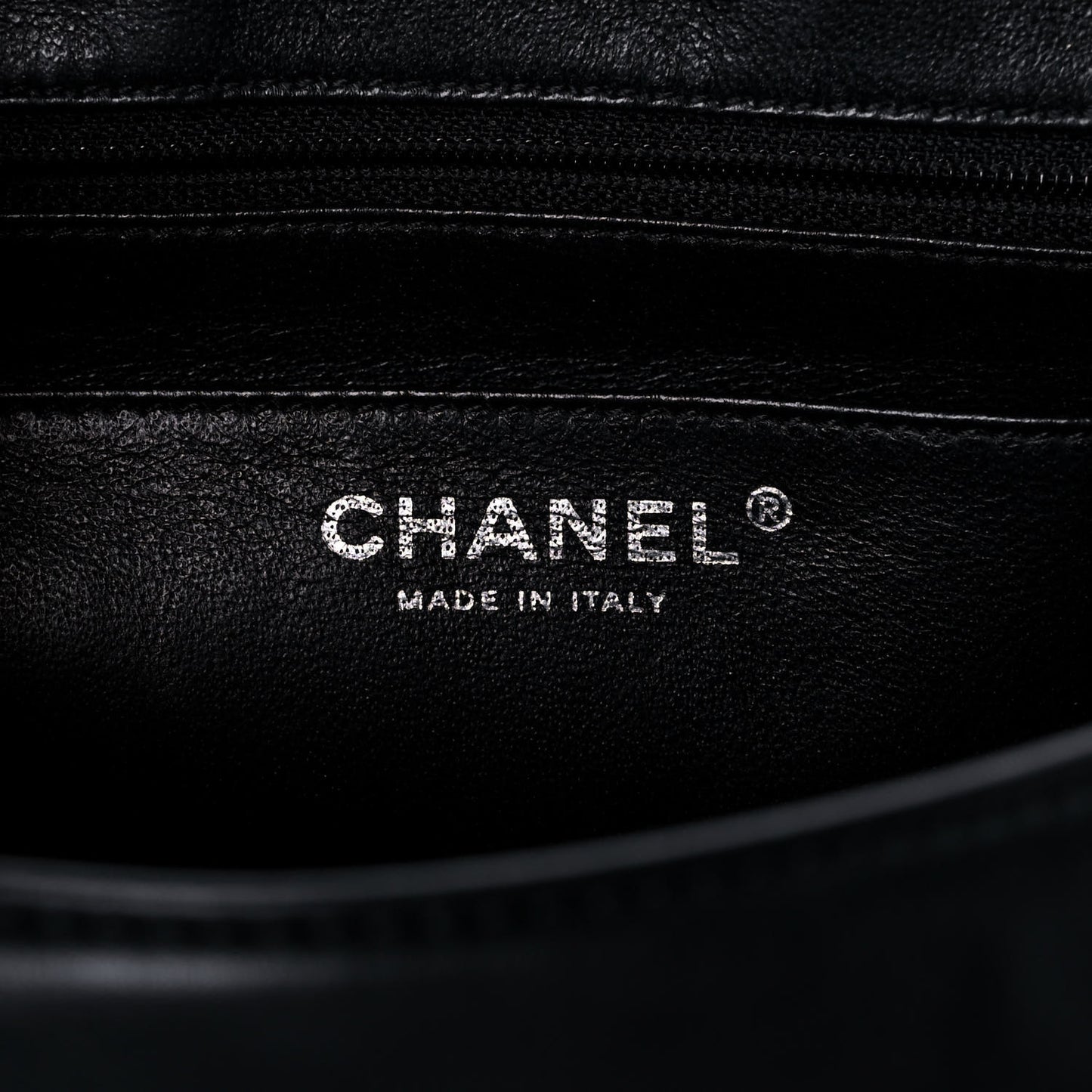 Calfskin CC Accordion Flap Black