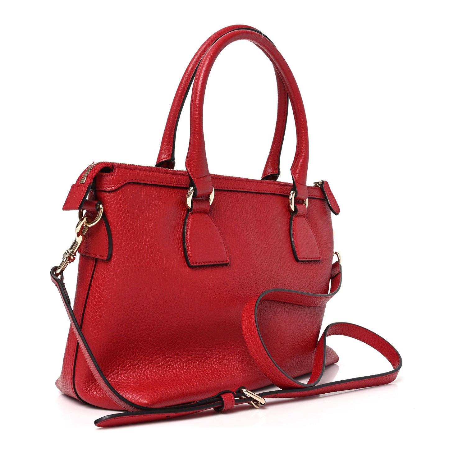 Dollar Calfskin GG Charm Satchel Red