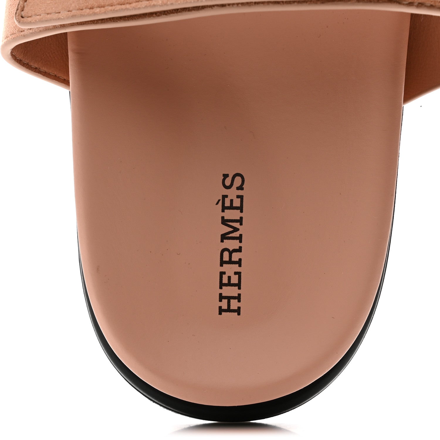 Hermes Suede Goatskin Womens Chypre Sandals 38 Nude 7 of 9