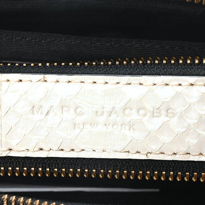 Marc Jacobs Calfskin Snake Embossed Snapshot Camera Bag Black White Silver 7 of 10