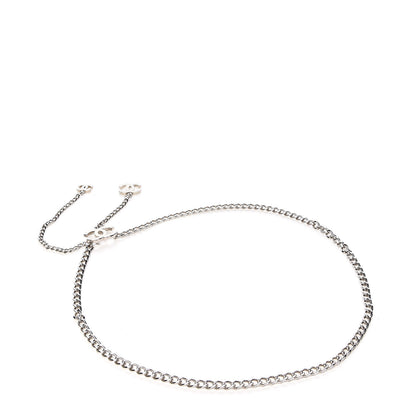 Chanel Enamel CC Ceinture Fantai Adjustable Belt Silver White 3 of 5