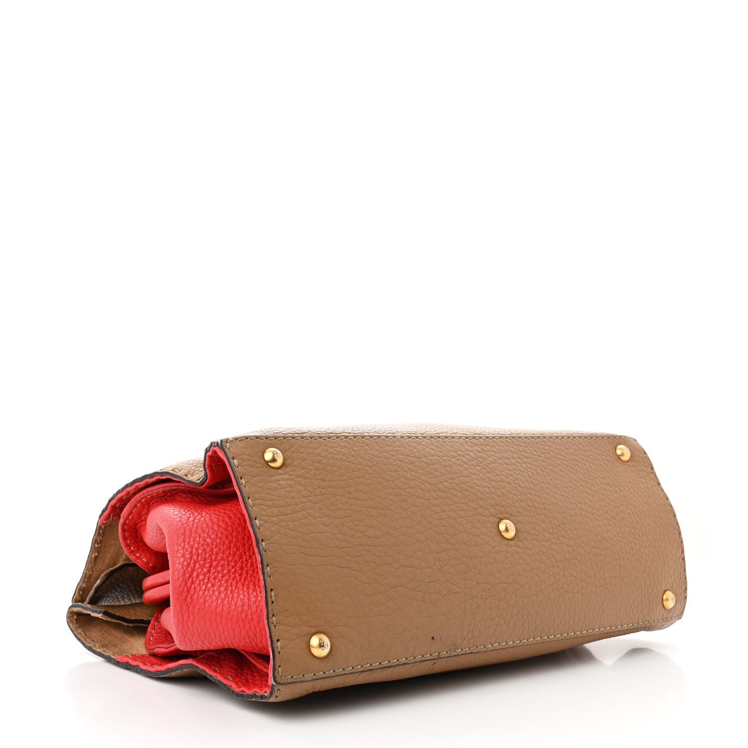 Fendi Calfskin Romano Selleria Firenze Frame Bag Saddler Red 4 of 13