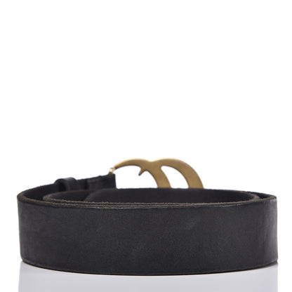 Gucci Faded Calfskin Double G 40mm Belt 80 32 Black 3 of 7
