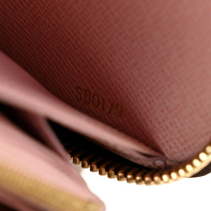 Louis Vuitton Damier Ebene Zippy Wallet Rose Ballerine 7 of 9