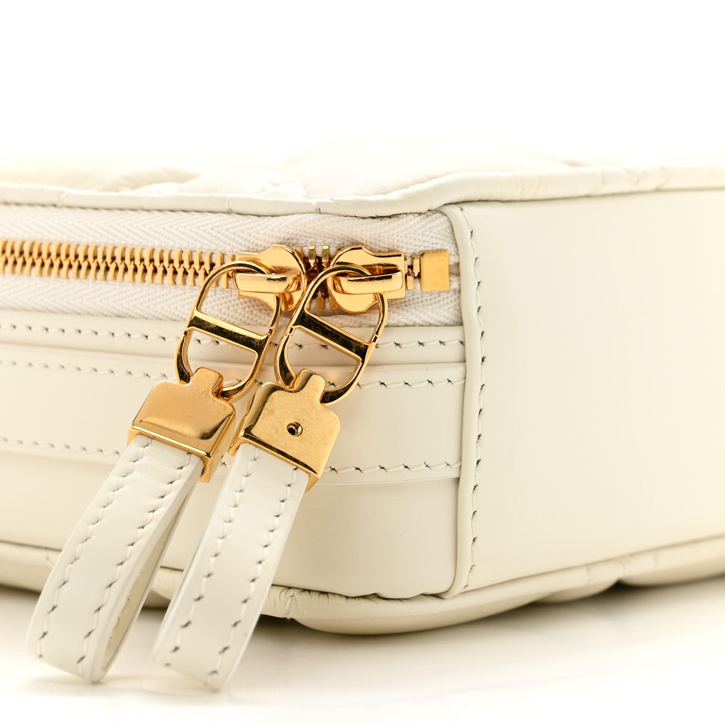 Calfskin Macrocannage Caro Box Bag Latte