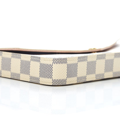 Louis Vuitton Damier Azur Pochette Felicie Chain Wallet Rose Ballerine 9 of 10