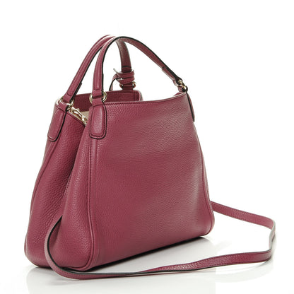 Gucci Pebbled Calfskin Small Soho Shoulder Bag Peonia Flower 3 of 6