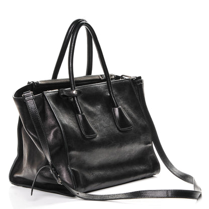 Prada Glace Calf Twin Pocket Tote Nero Black 3 of 6