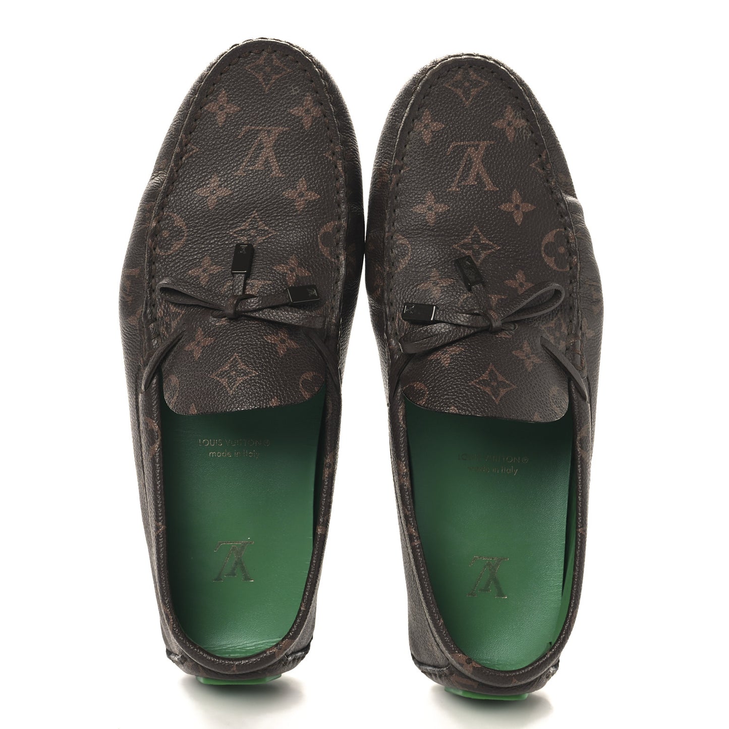 Monogram LV Driver Moccasin Loafers 10.5 Macassar