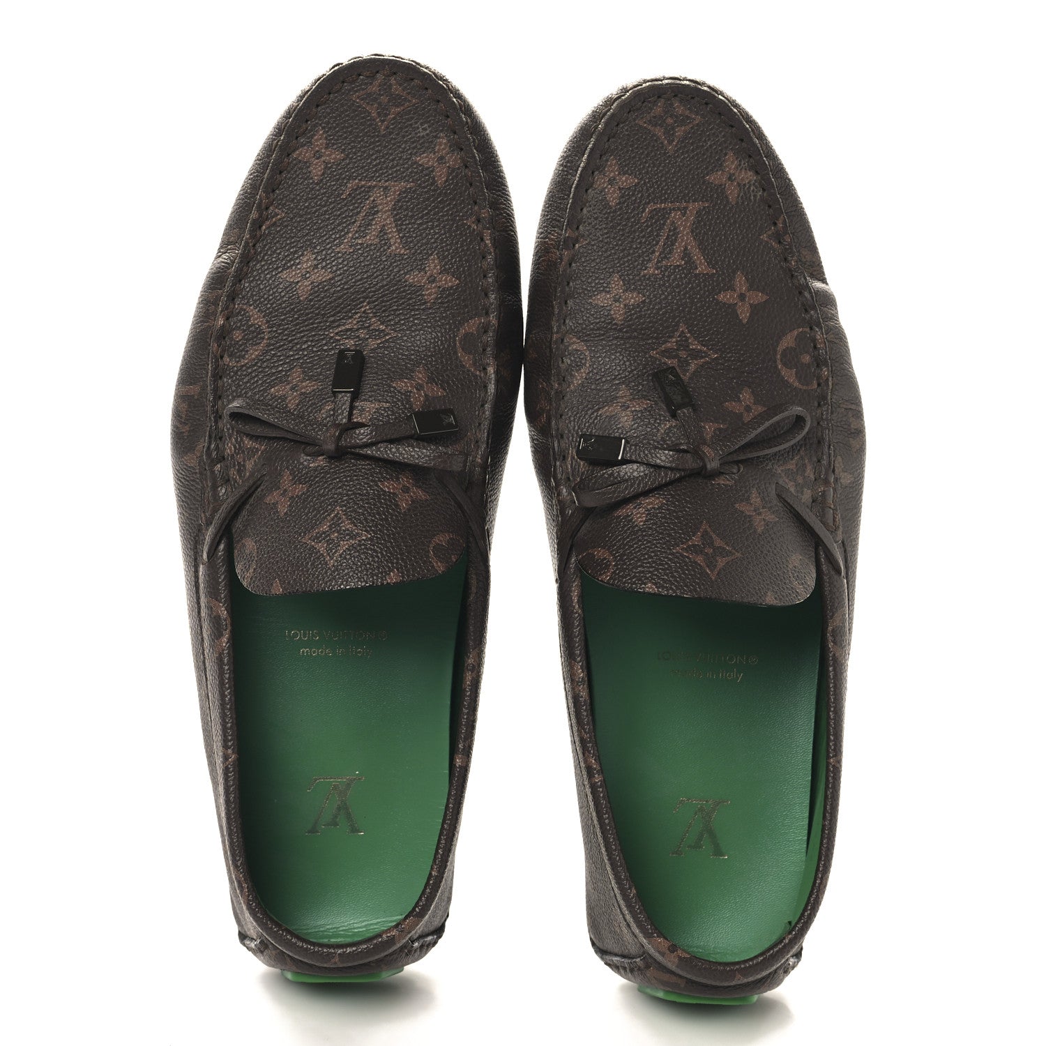 Louis Vuitton Monogram LV Driver Moccasin Loafers 10.5 Macassar 2 of 9