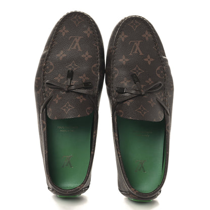 Louis Vuitton Monogram LV Driver Moccasin Loafers 10.5 Macassar 2 of 9