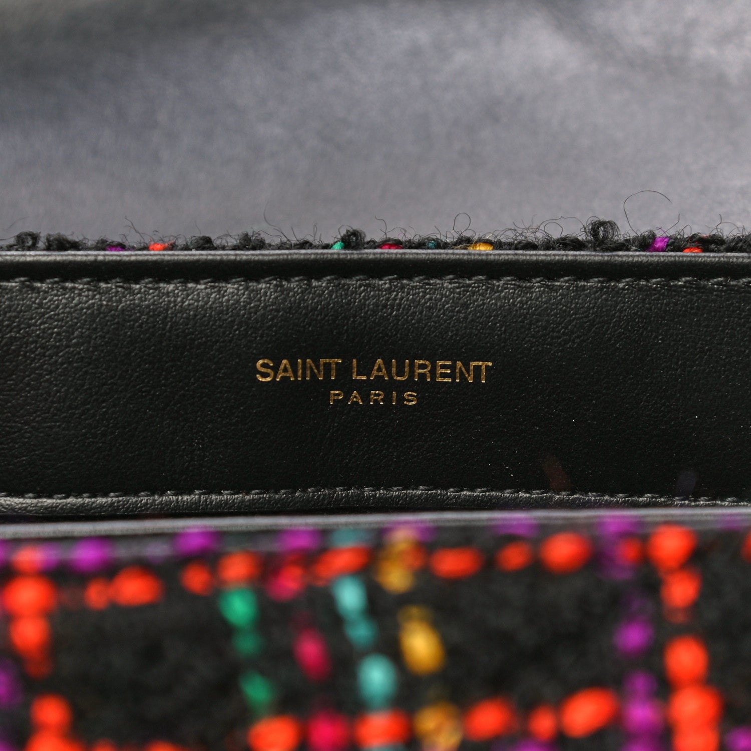 Saint Laurent Tweed Toy Loulou Shoulder Bag Black 6 of 17