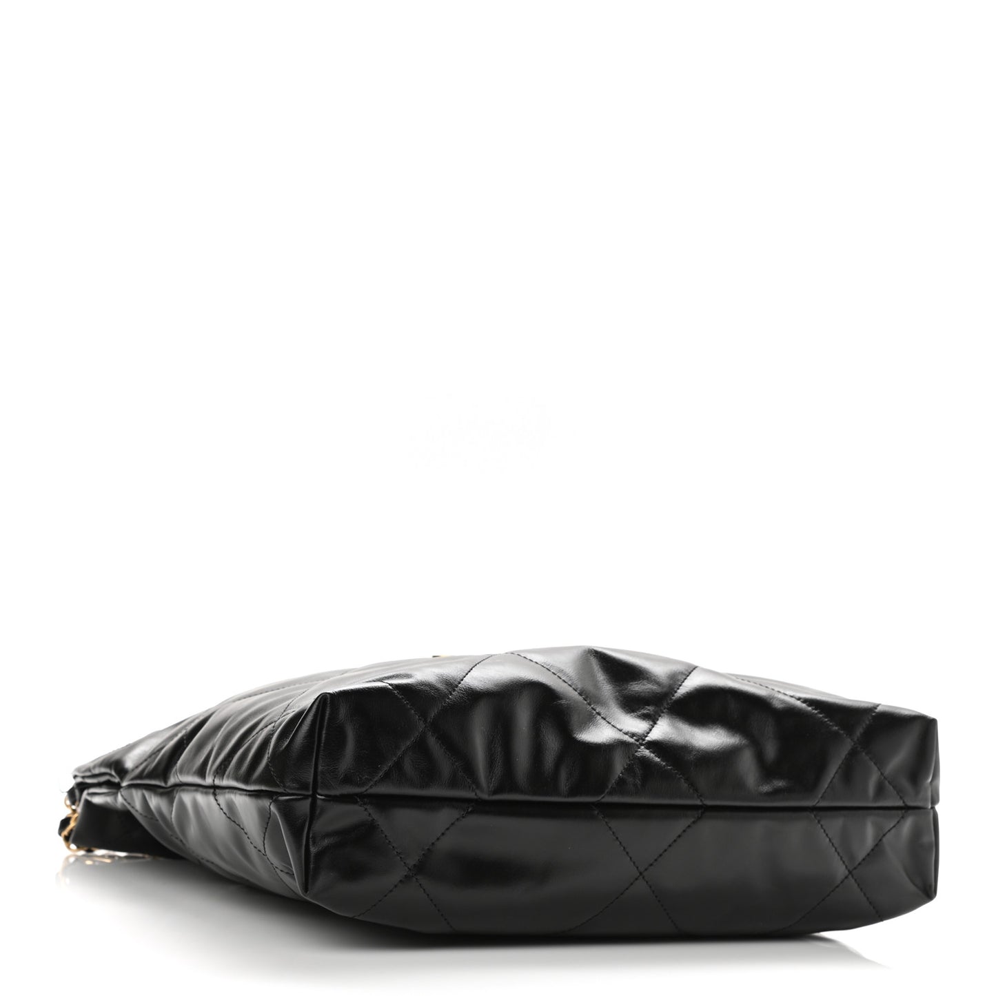 Shiny Calfskin Quilted Small Chanel 22 Black