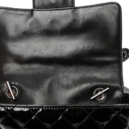 Chanel Patent Tweed Mini Kiss Lock Flap Double Bag Black Multicolor 12 of 12